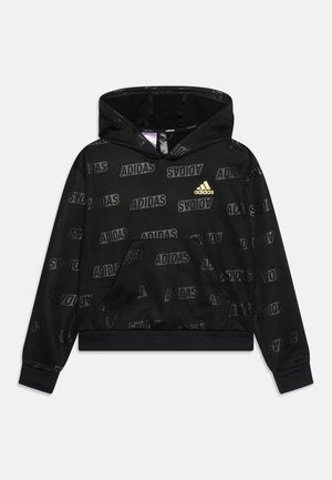adidas Sportswear BRAND LOVE GOLD - Mikina s kapucí - black/gold metallic