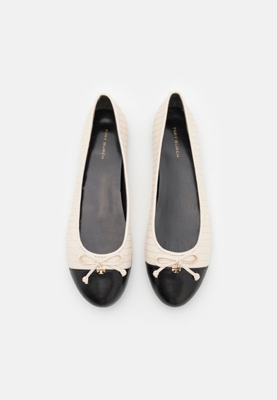 Tory Burch CAP TOE - Klassischer Ballerina - light cream/perfect black