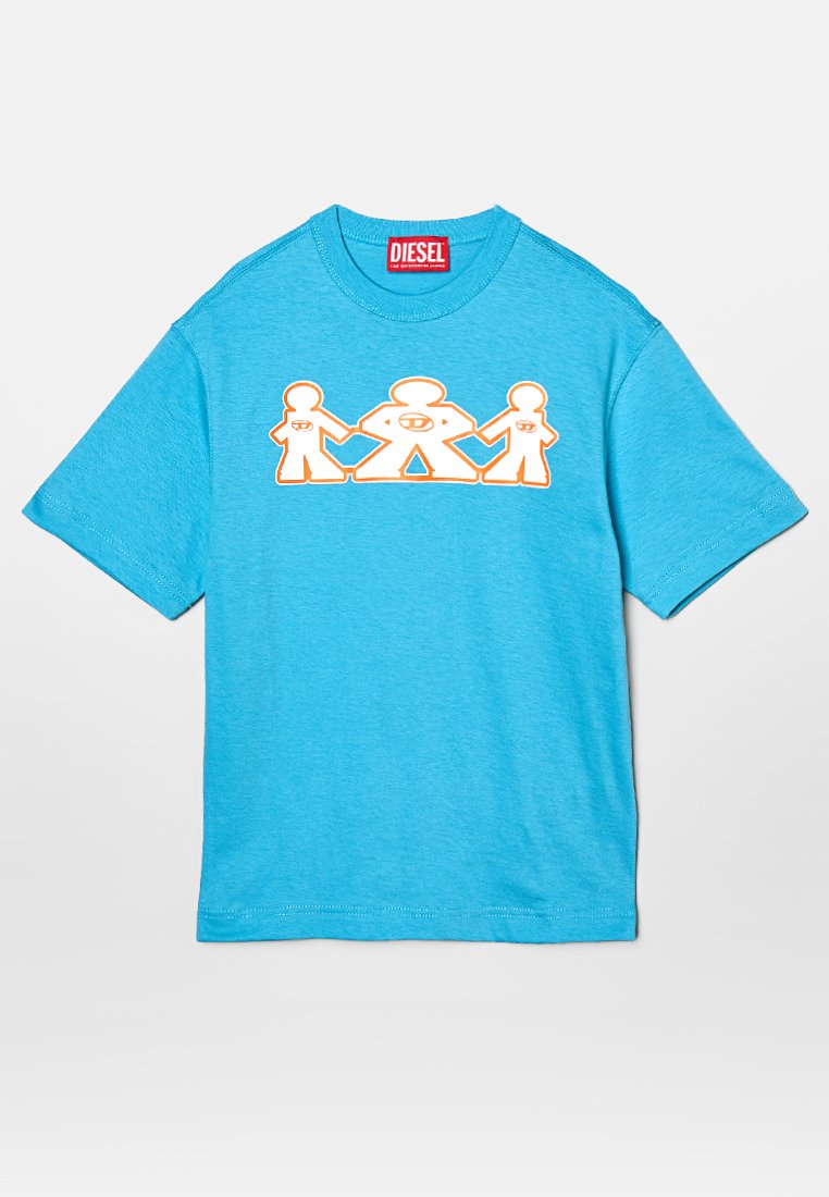 Diesel T-shirt print blauw Diesel T-shirt print blauw
