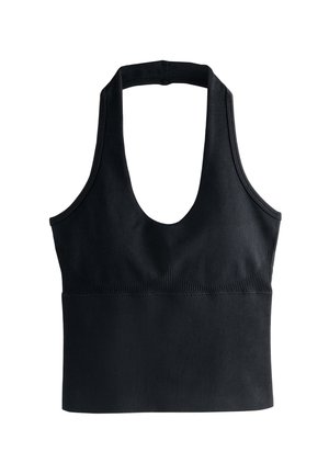 REGULAR FIT - SEAMFREE HALTER - Top - black
