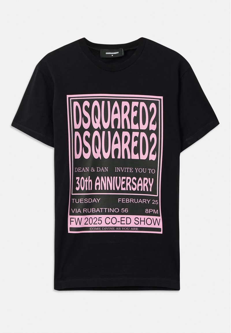 Dsquared2 T-shirt print zwart