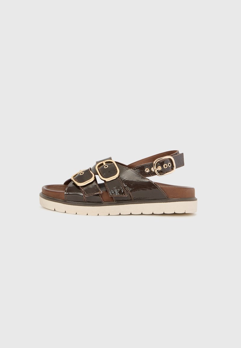 Inuovo Sandalen met plateauzool donkerbruin Inuovo Sandalen met plateauzool donkerbruin