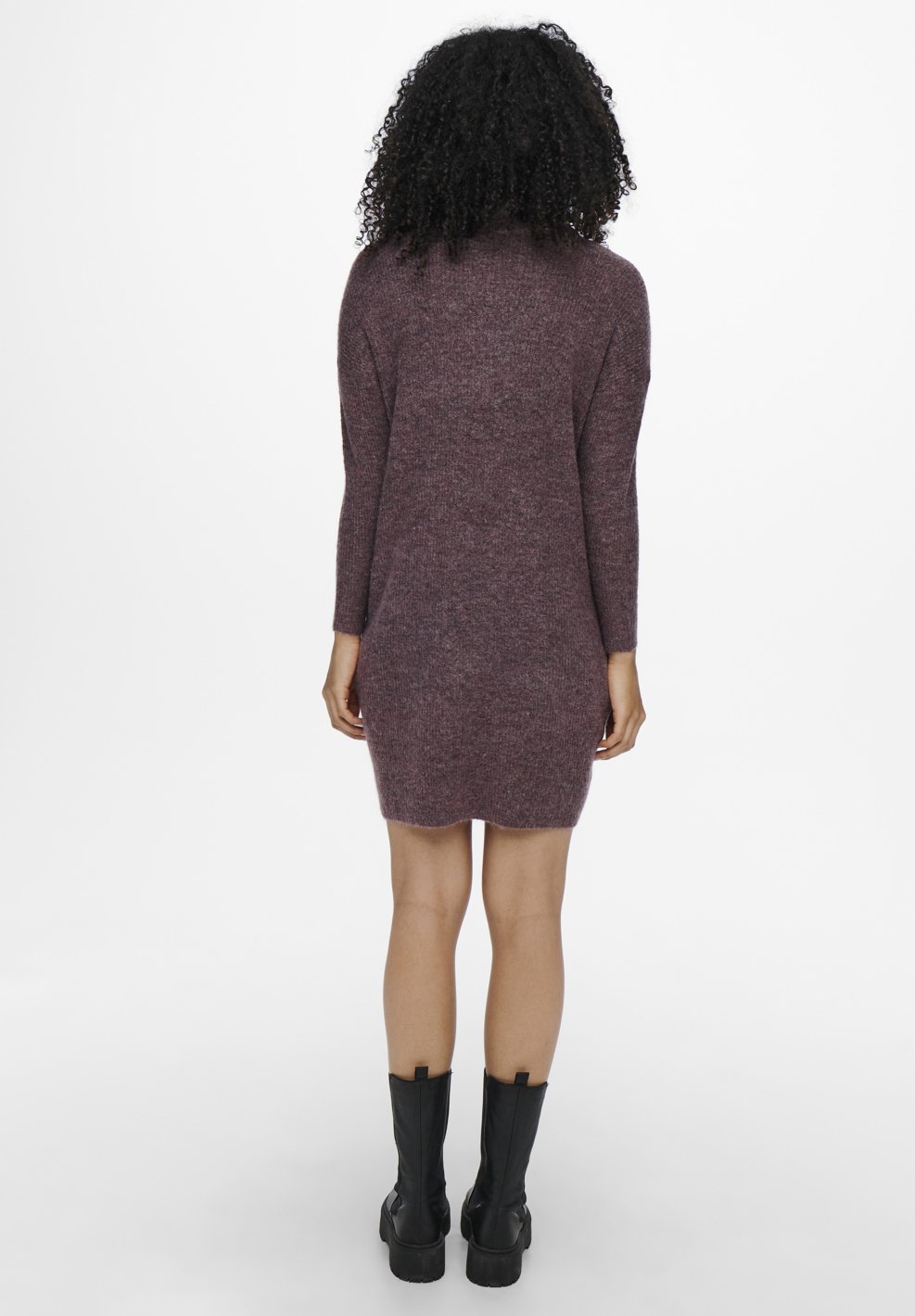 COWLNECK - Jumper dress - rose brown 