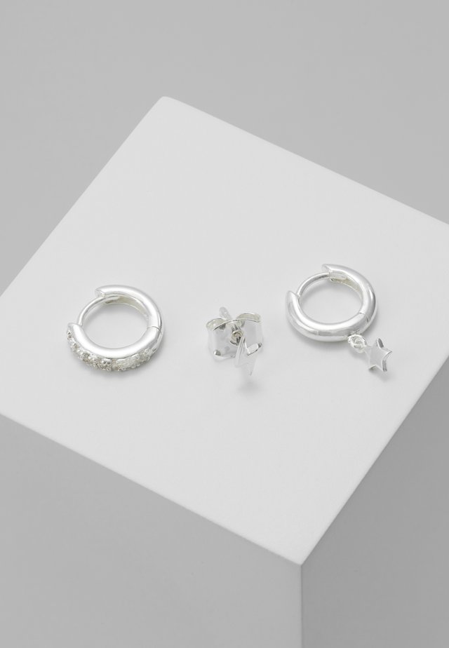 LIGHTNING AND STAR EAR PARTY SET - Pendientes - silver-coloured