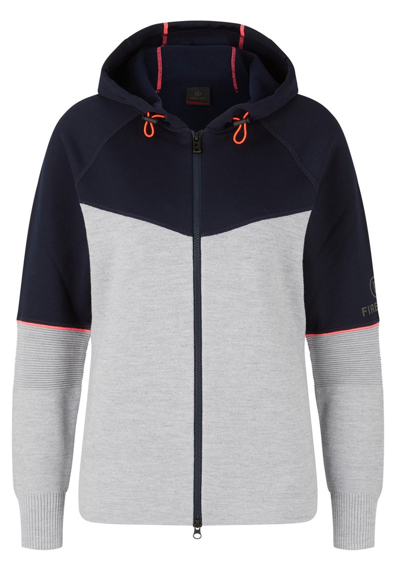 Damen Sportbekleidung | Bogner Fire + Ice Sweatjacke hellgrau/navy-blau/hellgrau - TQ01251 Damen Sportbekleidung | Bogner Fire + Ice Sweatjacke hellgrau/navy-blau/hellgrau - TQ01251