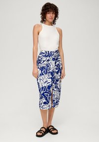 s.Oliver ROK VAN - A-lijn rok - ozeanblau