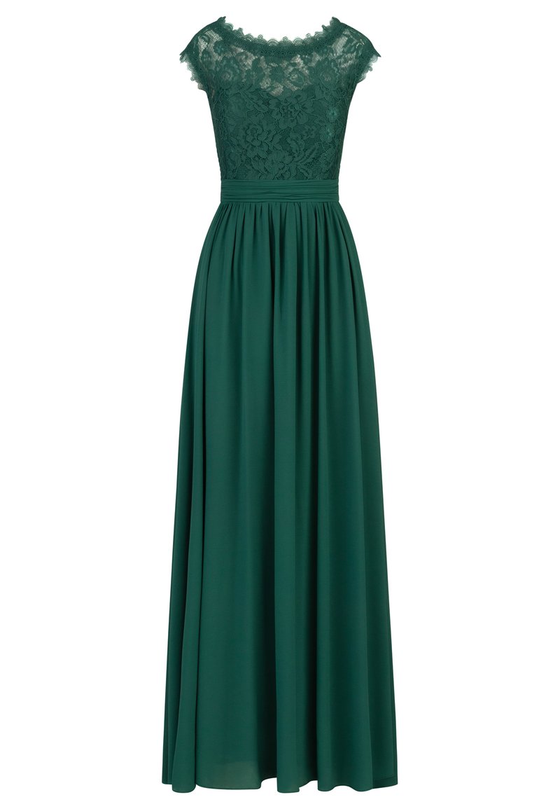 princess polly baby blue dress Emerald Green Satin Formal Gown with Pockets at Miss Mirelle Dress Canada main image 0