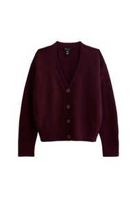 BURGUNDY BUTTON - Cardigan - burgundy