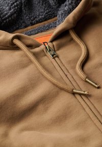 Superdry & Co BORG  - Felpa con zip - caramel brown