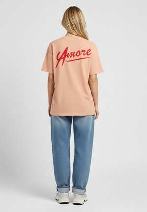 AMORE BACK PRINT HEAVYWEIGHT - Print T-shirt - light pink