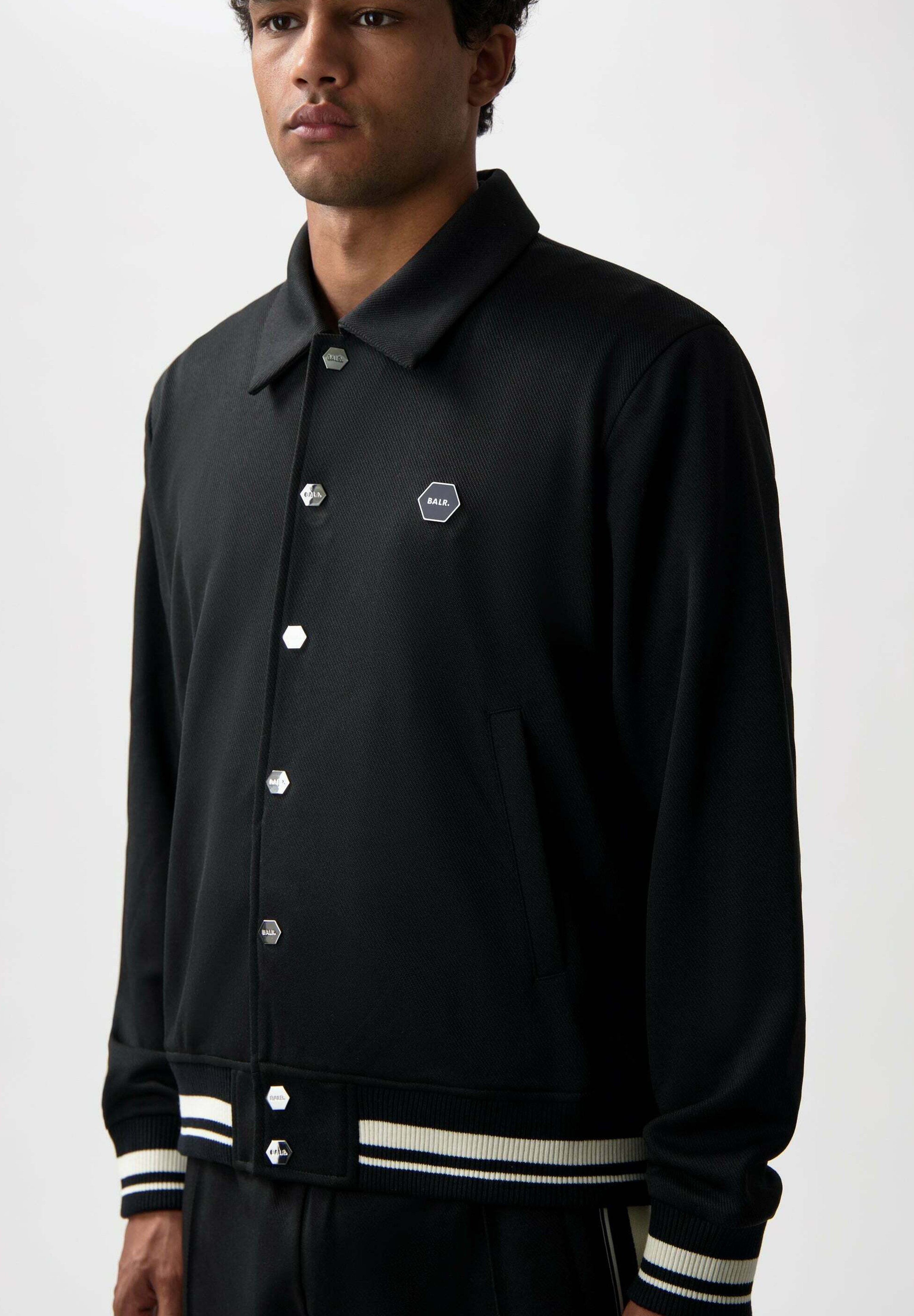 BALR. LEATHER TRUCKER JACKET