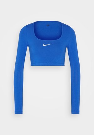 Nike Sportswear W NSW LS CROP TOP SW - Bluză cu mânecă lungă - game royal/phantom
