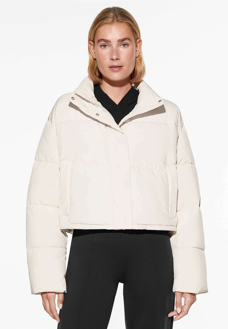 OYSHO CROP PRIMALOFT Winter jacket white Zalando.ie