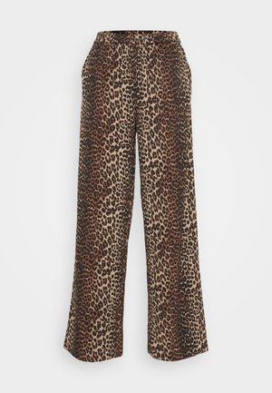 Pieces PCJEO PANTS - Broek - black/brown