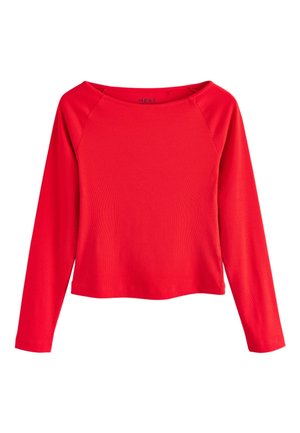 Next, REGULAR FIT - OPEN SLASH NECK SOFT TOUCH - Langarmshirt - cherry red