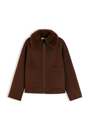 Tommy Hilfiger, DOUBLE-FACED WOOL BLEND RELAXED JACKET - Veste légère - legacy brown