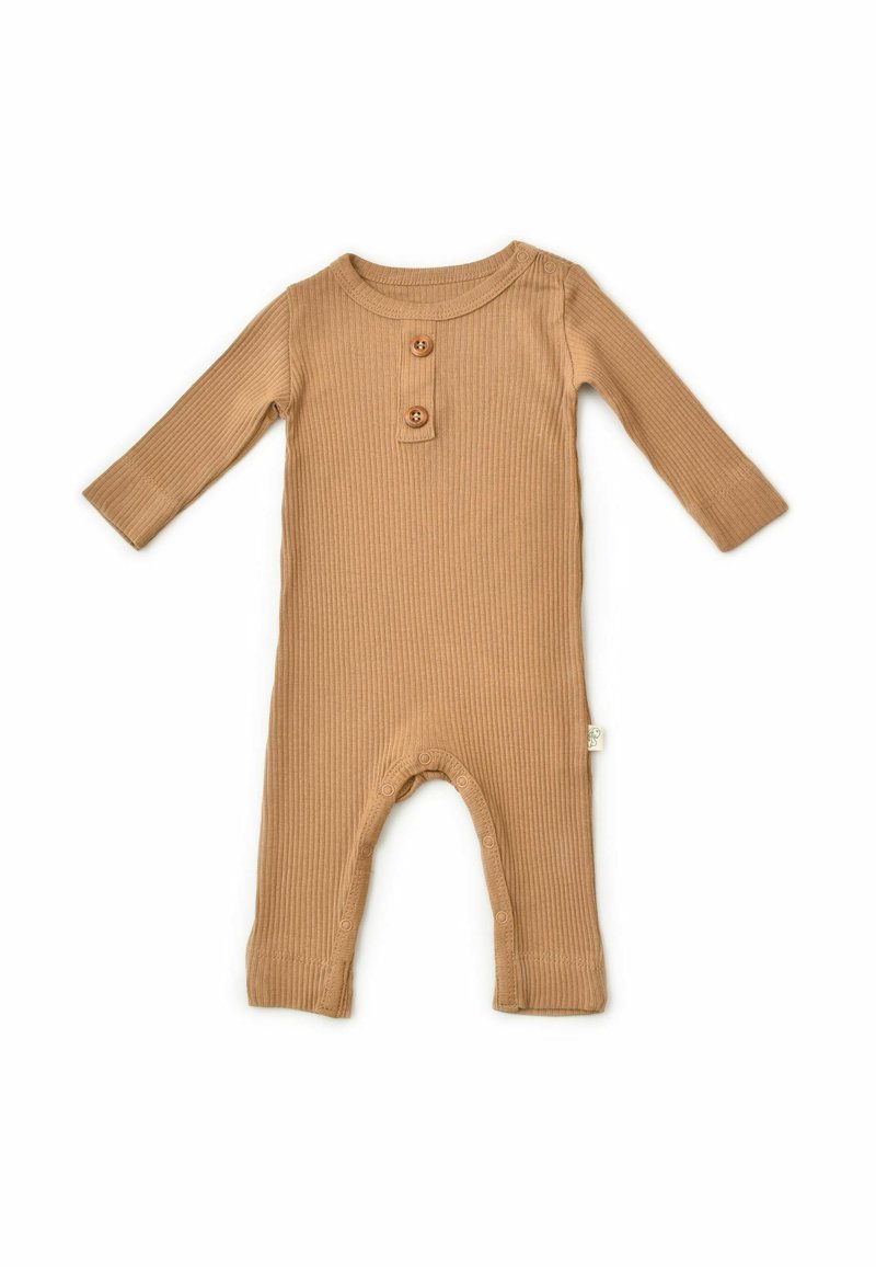 BabyCosy Organic UNISEX LONG SLEEVE ROMPER Jumpsuit brown/bruin Zalando.nl