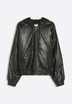 Bershka, Veste en similicuir - grey