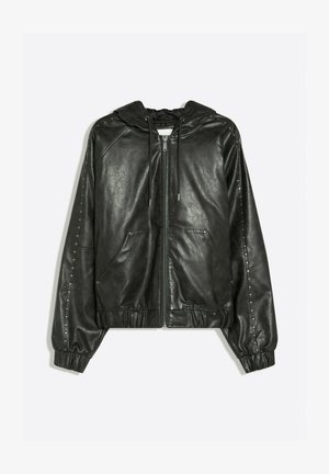 Bershka, Veste en similicuir - grey