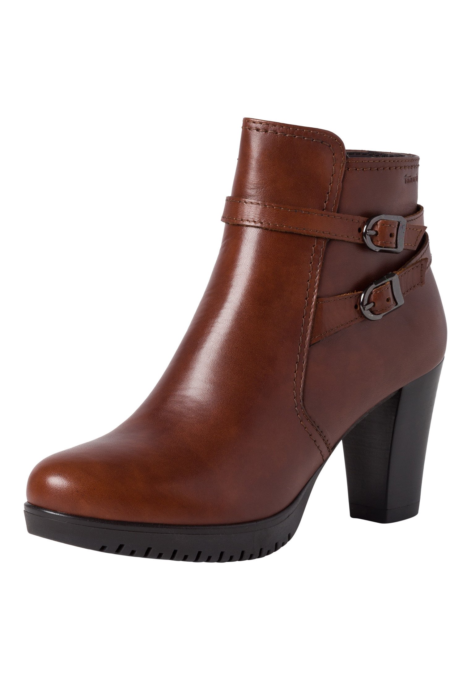 Tamaris Enkellaarsjes met hoge hak - cognac/bruin - Zalando.nl