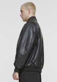 Urban Classics Faux leather jacket - black