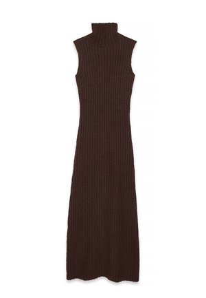 Gebreide jurk - warm brown