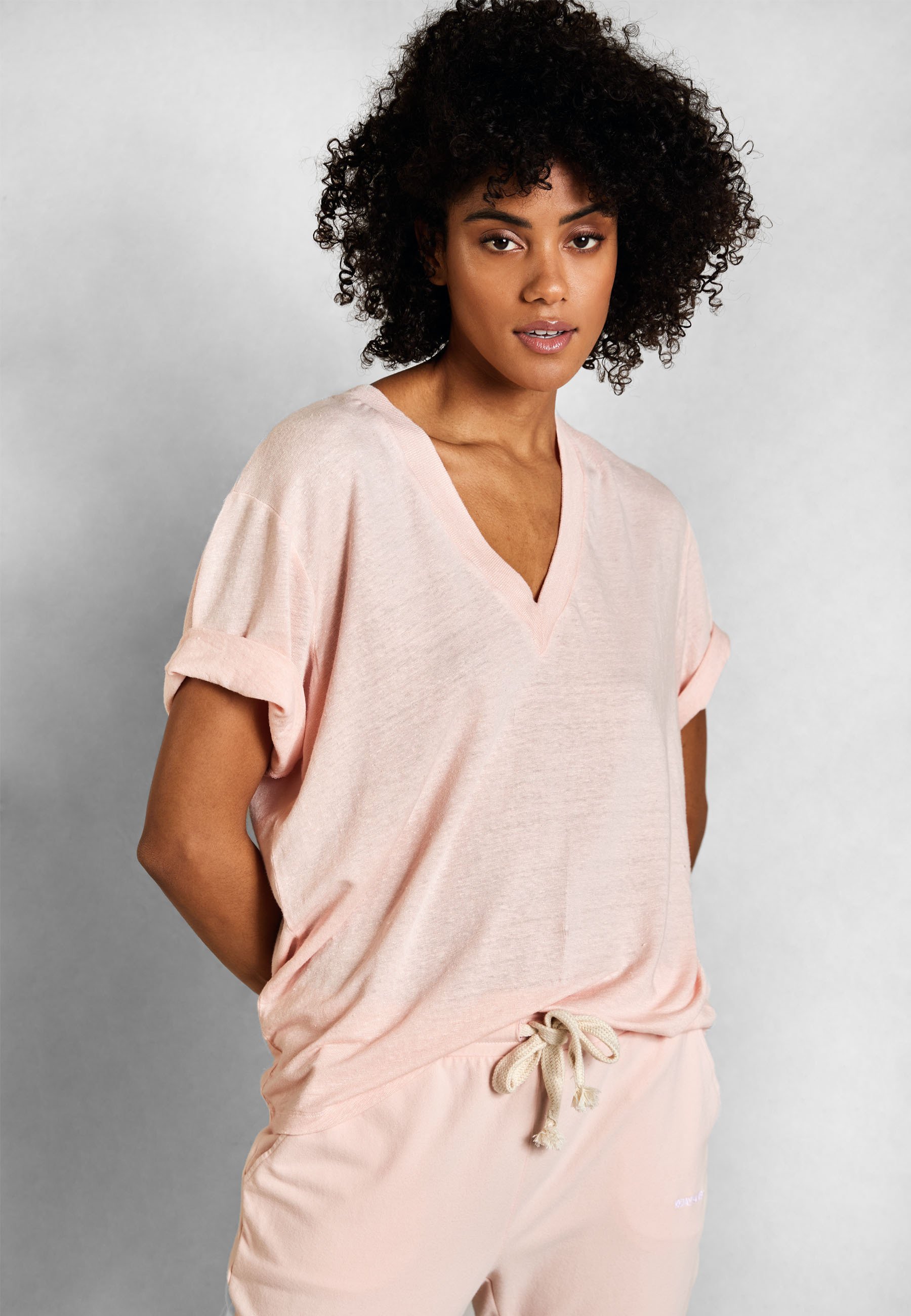 10DAYS T-shirt basic - soft pink/roze 