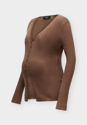 Vero Moda Maternity, VMMWILLOW V NECK LONG CARDIGAN - Жилетка - cocoa brown