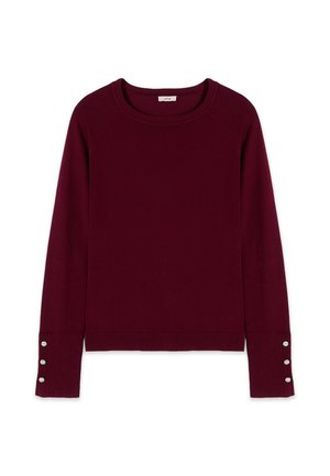 Oltre, MAGLIA CON DETTAGLIO BOTTONI - Trui - bordeaux