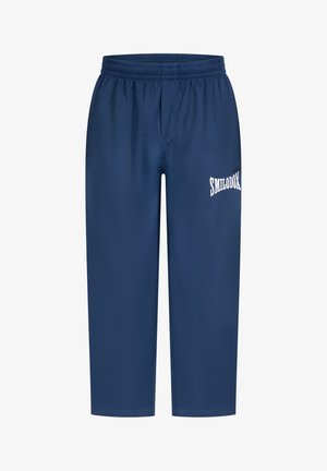 Marine athletic bukser med elastisk waistband og en løs pasform. Har et hvidt trykt logo på venstre side. Glat, letvægtigt stof.