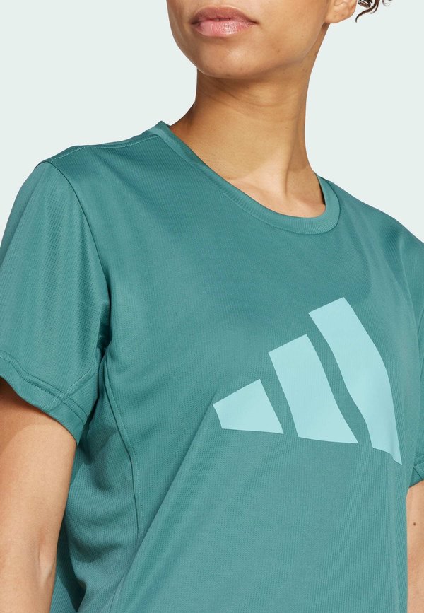 RUN IT TEE - Print T-shirt - preloved teal3