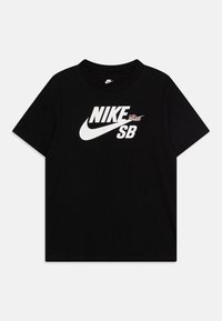 Nike SB TEE LOGO UNISEX - Apdrukāts T-krekls - black