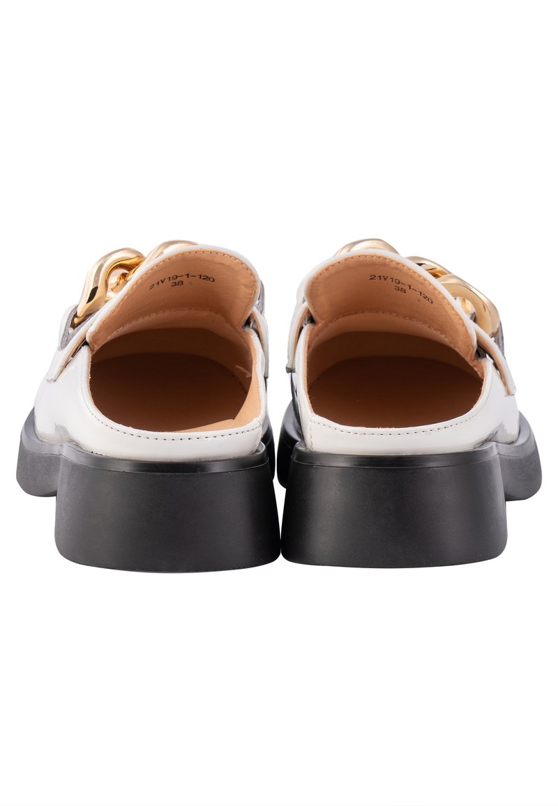 Damen Sneaker | Cesare Gaspari Pantolette flach white/weiß - VY64071 Damen Sneaker | Cesare Gaspari Pantolette flach white/weiß - VY64071