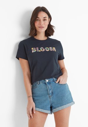 Print T-shirt - dark indigo