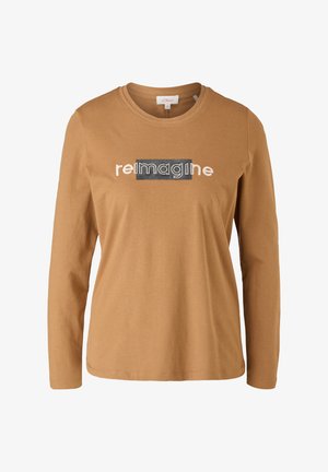 s.Oliver PRINT MIT 3/4 ÄRMELN - T-shirt à manches longues - sandstein