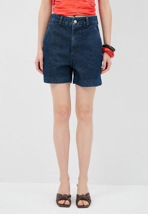 WITH POCKET - Farkkushortsit - blue