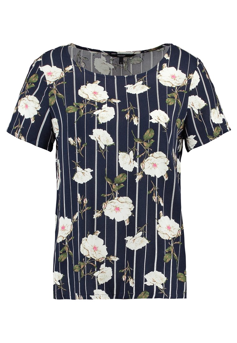 Vero Moda T-shirt print donkerblauw