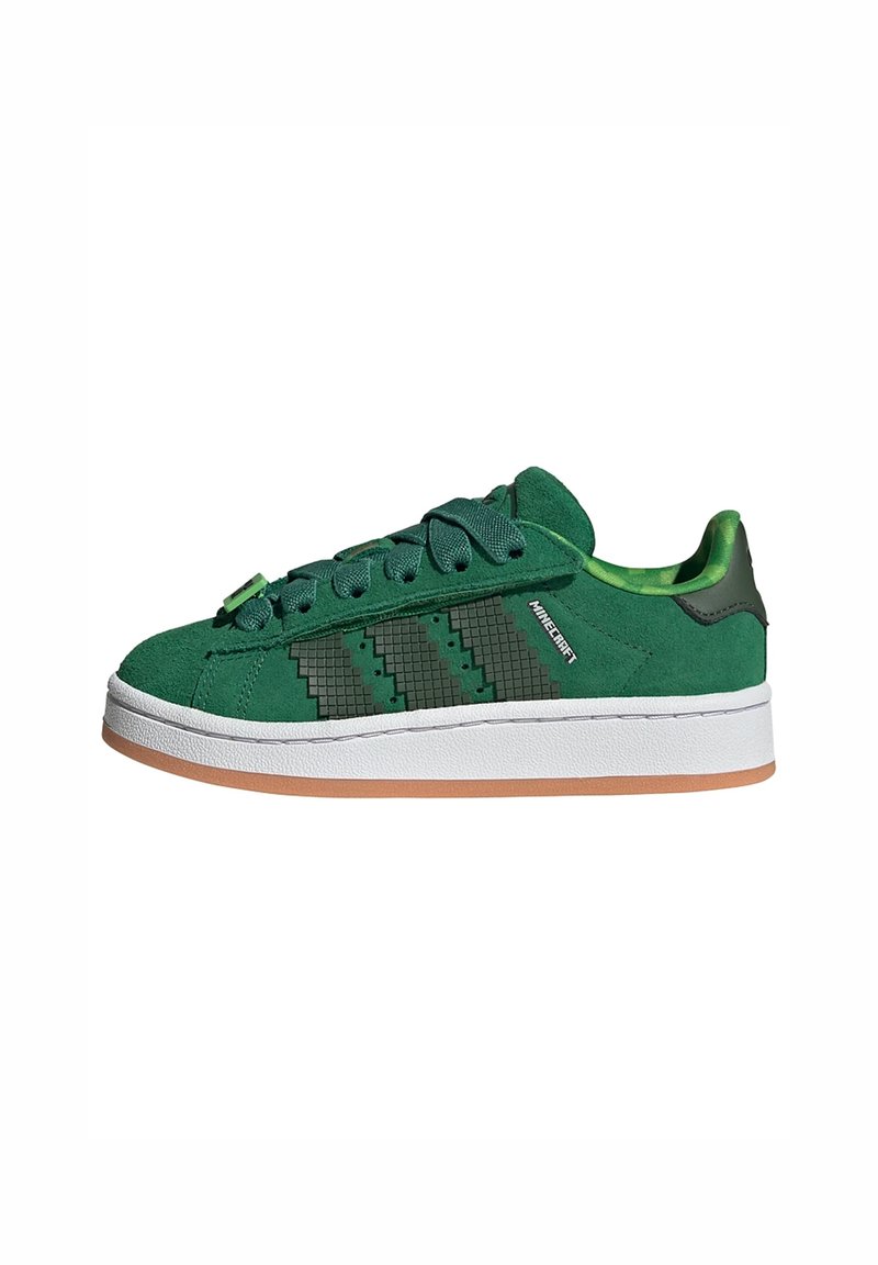 adidas Originals - CAMPUS COMFORT CLOSURE ELASTIC LACE MINECRAFT - Trainers - green core black gum, Enlarge