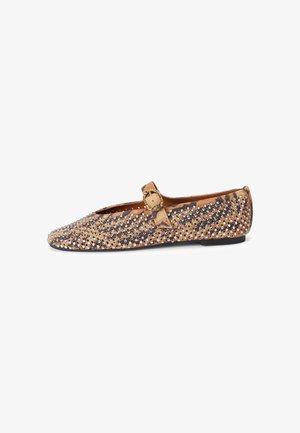 Kurt Geiger London, MAYFAIR BALLET FLAT - Ballerine con cinturino - camel oth