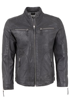 Lederjacken24 DARNELL-4 - Leather jacket - anthra blau