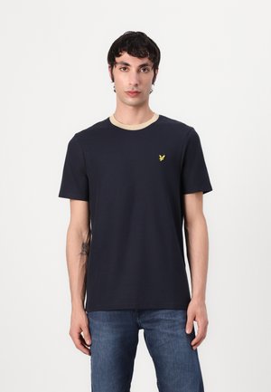 CONTRAST COLLAR - Basic T-shirt - dark navy