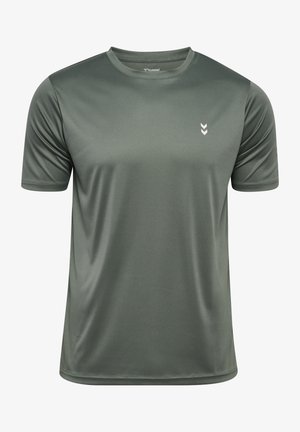 Hummel, HUMMEL HMLPULSE TRAINING T-SHIRT S/S - Sport T-shirt - olive