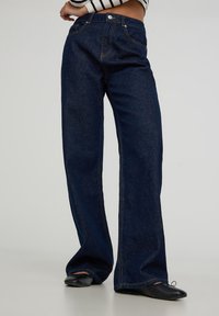 Terranova WIDE LEG  - Jeans baggy - blu denim scuro