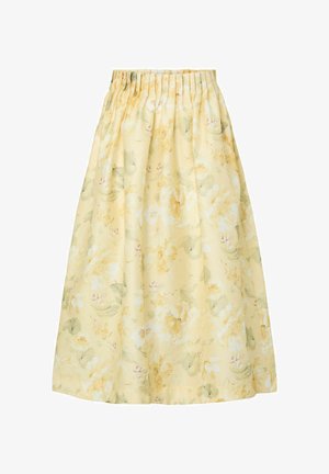 YAS, MAXI SKIRT YASLEMON HW - A-lijn rok - pale banana