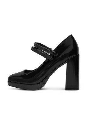 WITH A BLOCK HEEL - Apavi ar platformu un papēžiem - black