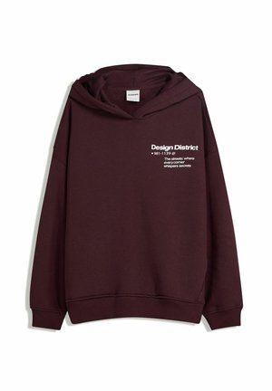 PRINTED - Felpa con cappuccio - bordeaux