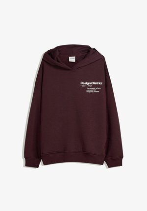 PRINTED - Sweat à capuche - bordeaux