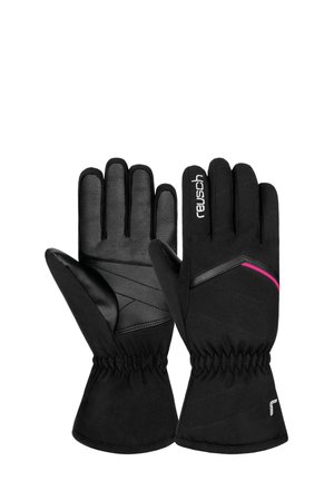 FINGERED - Fingerhandschuh - black/white/pink glo