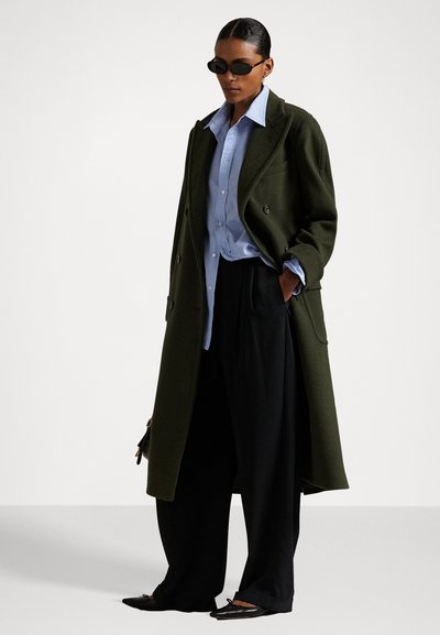 Polo Ralph Lauren WOOL MELTON LONG POLO COAT - Klasisks mētelis - loden