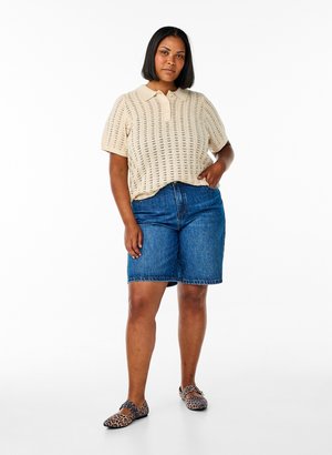 Zizzi MIT LOCHMUSTER - Poloshirts - birch